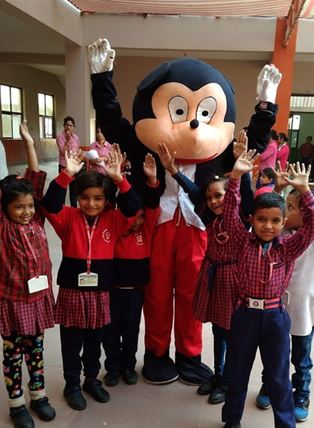 Teachers and students interacting in the classroom